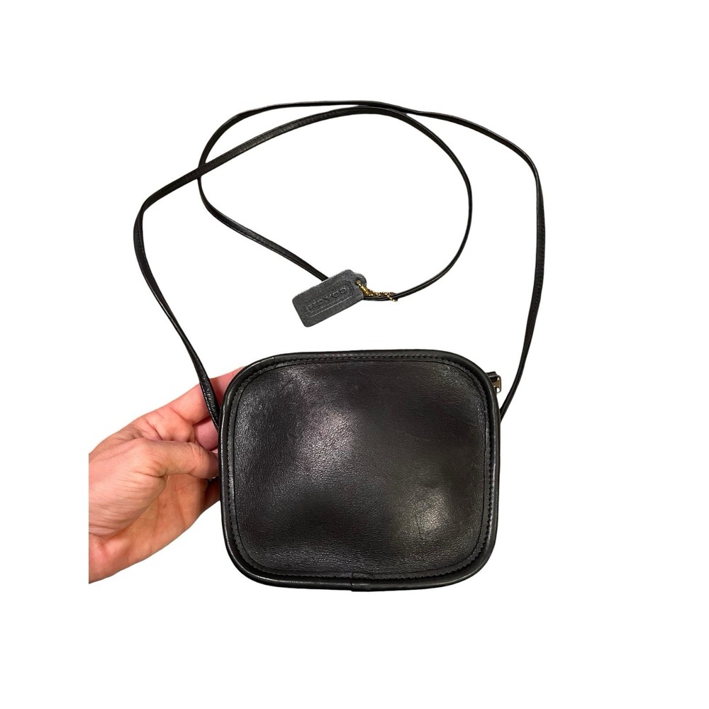 Vintage Coach Hadley Mini Crossbody Shoulder Bag‎ Leather Purse Designer Black - Picture 3 of 10
